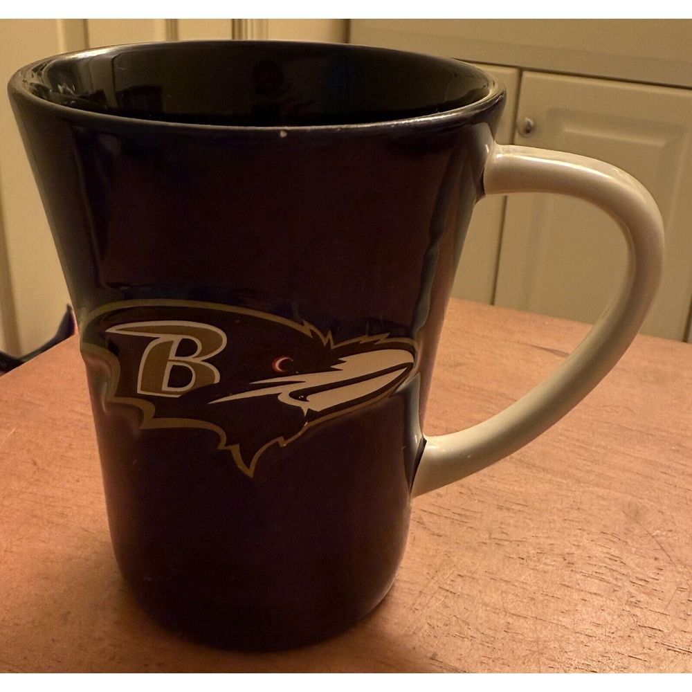 Vintage NFL Baltimore Ravens Sculpted Logo Relief Coffee Tea Cocoa 14 oz Mug NEW